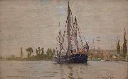 Claude Monet Chasse-maree at anchor Germany oil painting artist